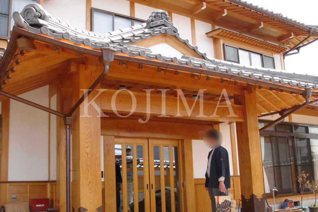 個人宅で使用された欅材