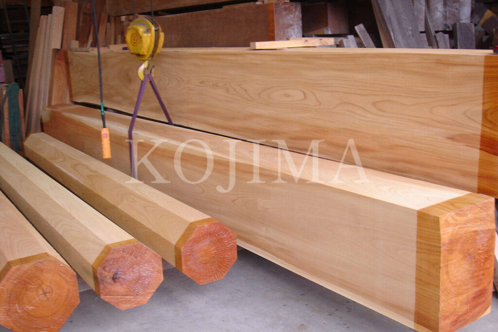 社寺で使用された欅材