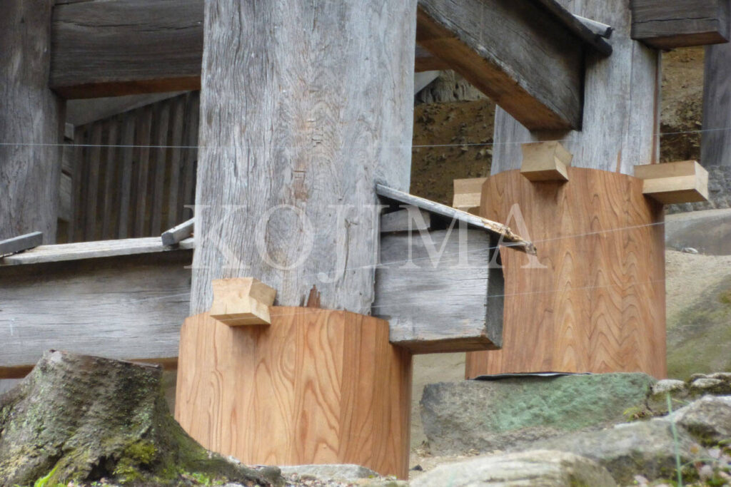 清水寺で使用された欅材