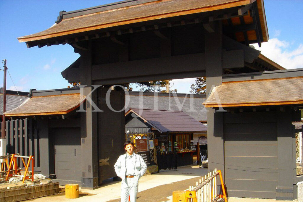 箱根関所で使用された欅材