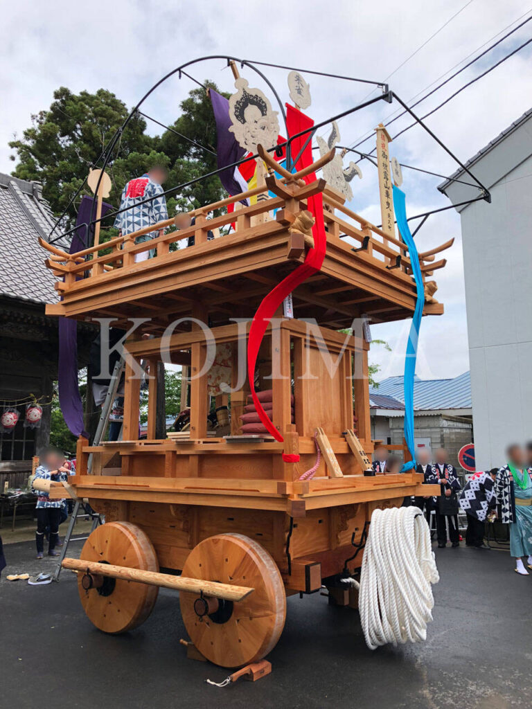 山車で使用された欅材